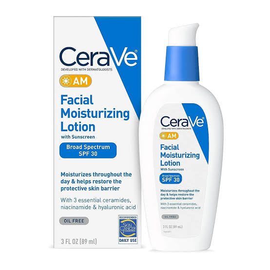 Cera Ve AM Facial moisturizing Lotion With Broad spectrum Spf 30.