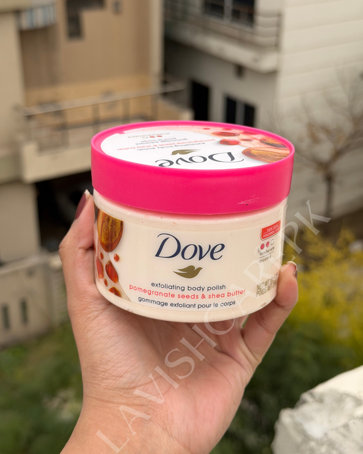 DOVE POMEGRANATE SEEDS & SHEA BUTTER BODY POLISH 298 G