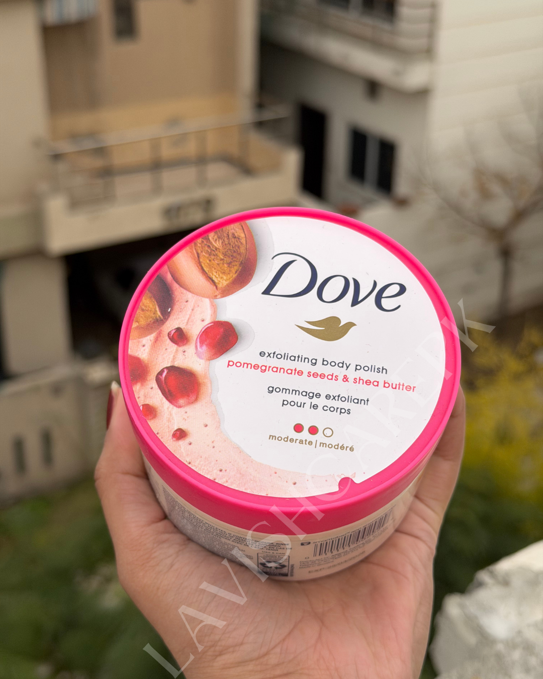 DOVE POMEGRANATE SEEDS & SHEA BUTTER BODY POLISH 298 G