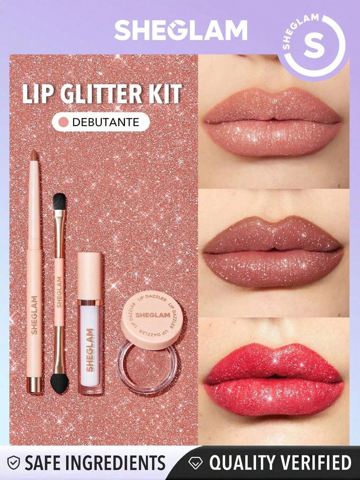 SHEGLAM LIP DAZZLER GLITTER KIT 4 IN 1