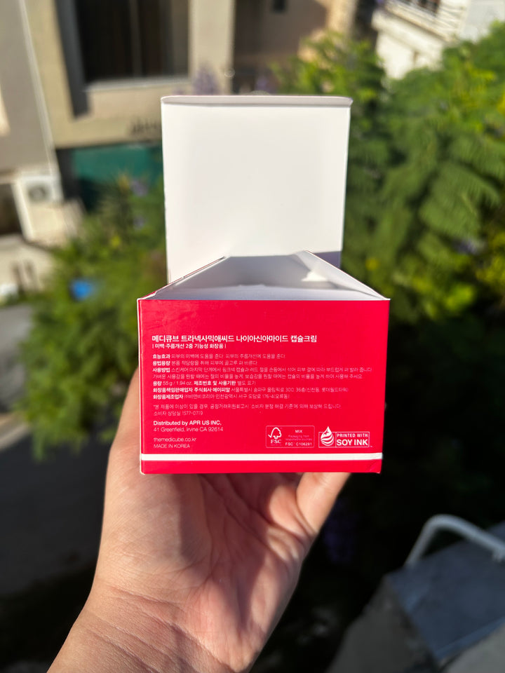 MEDICUBE 5% TXA + NIACINAMIDE CAPSULE CREAM 55 GRAMS.