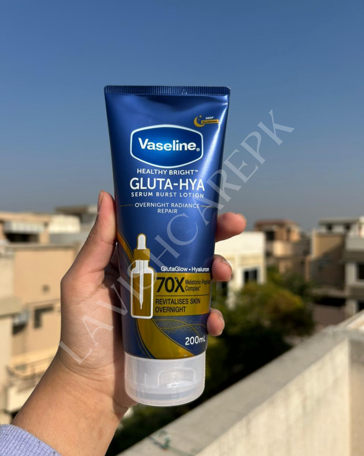 Vaseline gluta hya serum burst lotion overnight radiant glow 200 ML