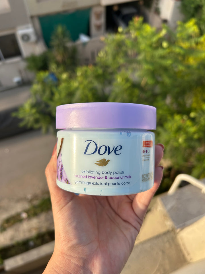 DOVE EXFOLIATING BODY POLISH CRUSHED LAVENDER & COCONUT MILK 240 G