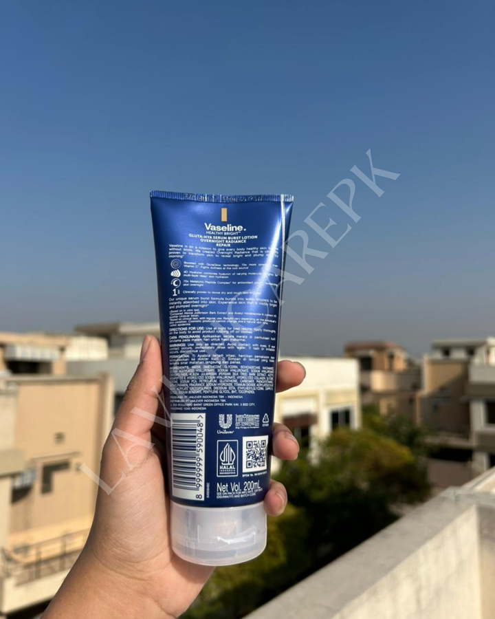 Vaseline gluta hya serum burst lotion overnight radiant glow 200 ML