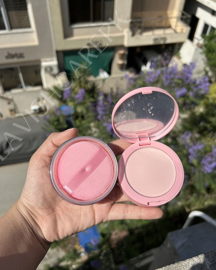SHEGLAM INSTA READY FACE & UNDER EYE POWDER + COMPACT 2 IN 1 SHADE: BUBBLEGUM