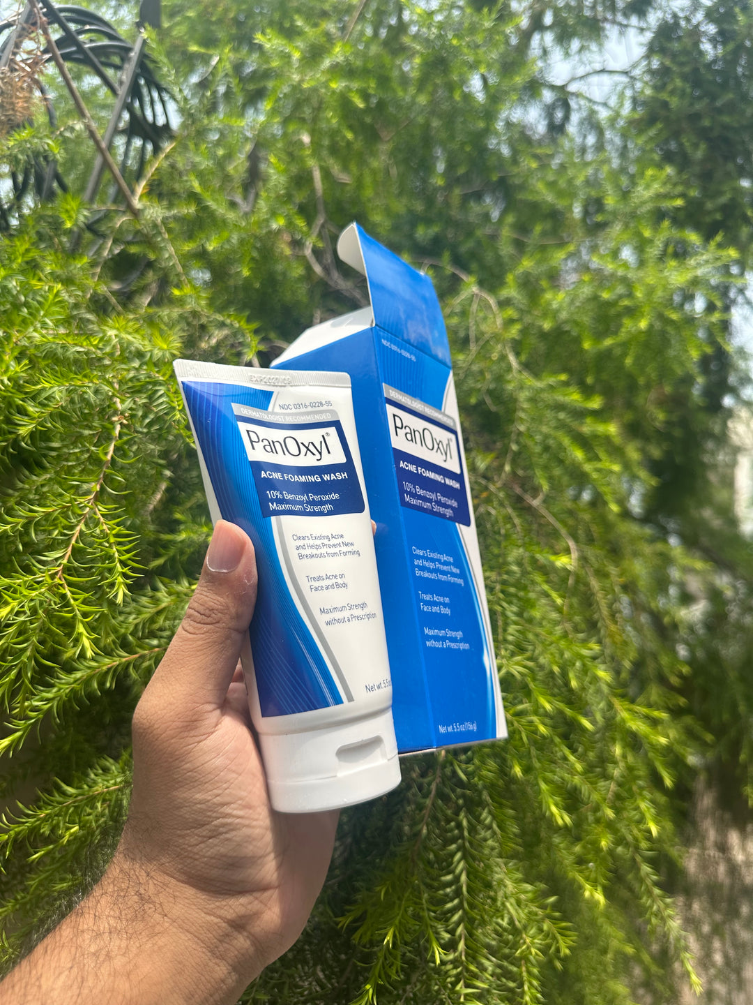 Panoxyl Acne Foaming Wash 10% benzoyl Peroxide.