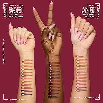 NYX LIP LINGERIE LIP LINER Stains long lasting