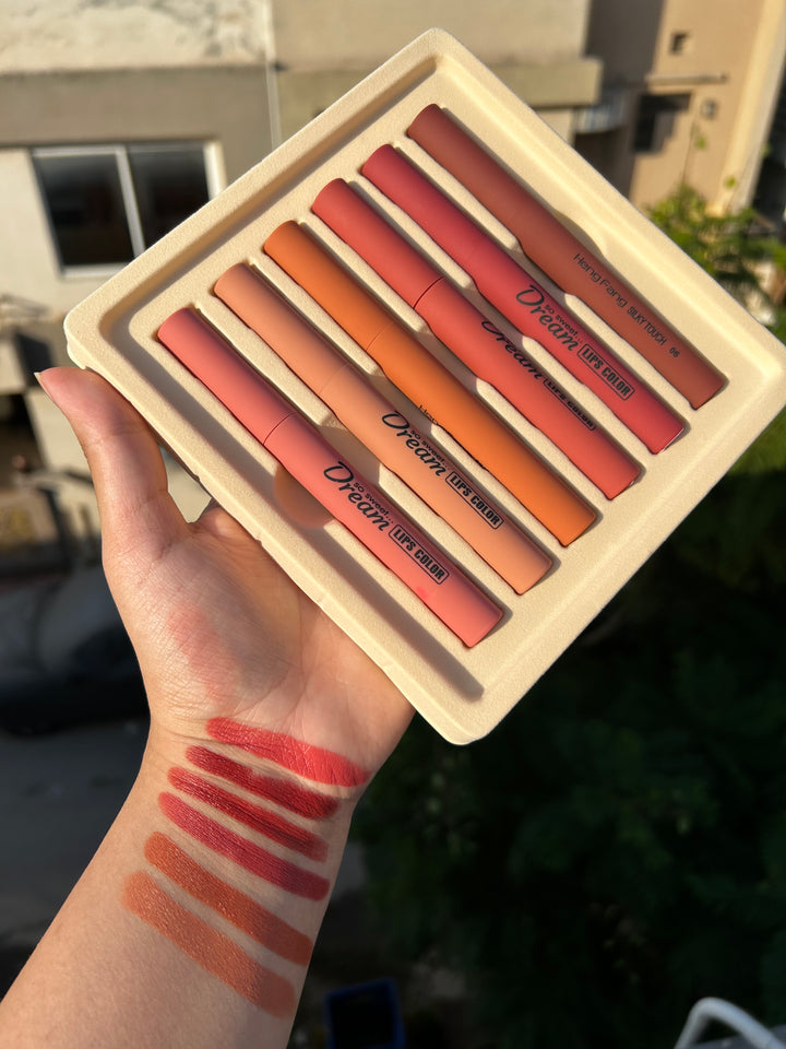 HENGFANG DREAM LIPSTICK SET 6 IN 1.