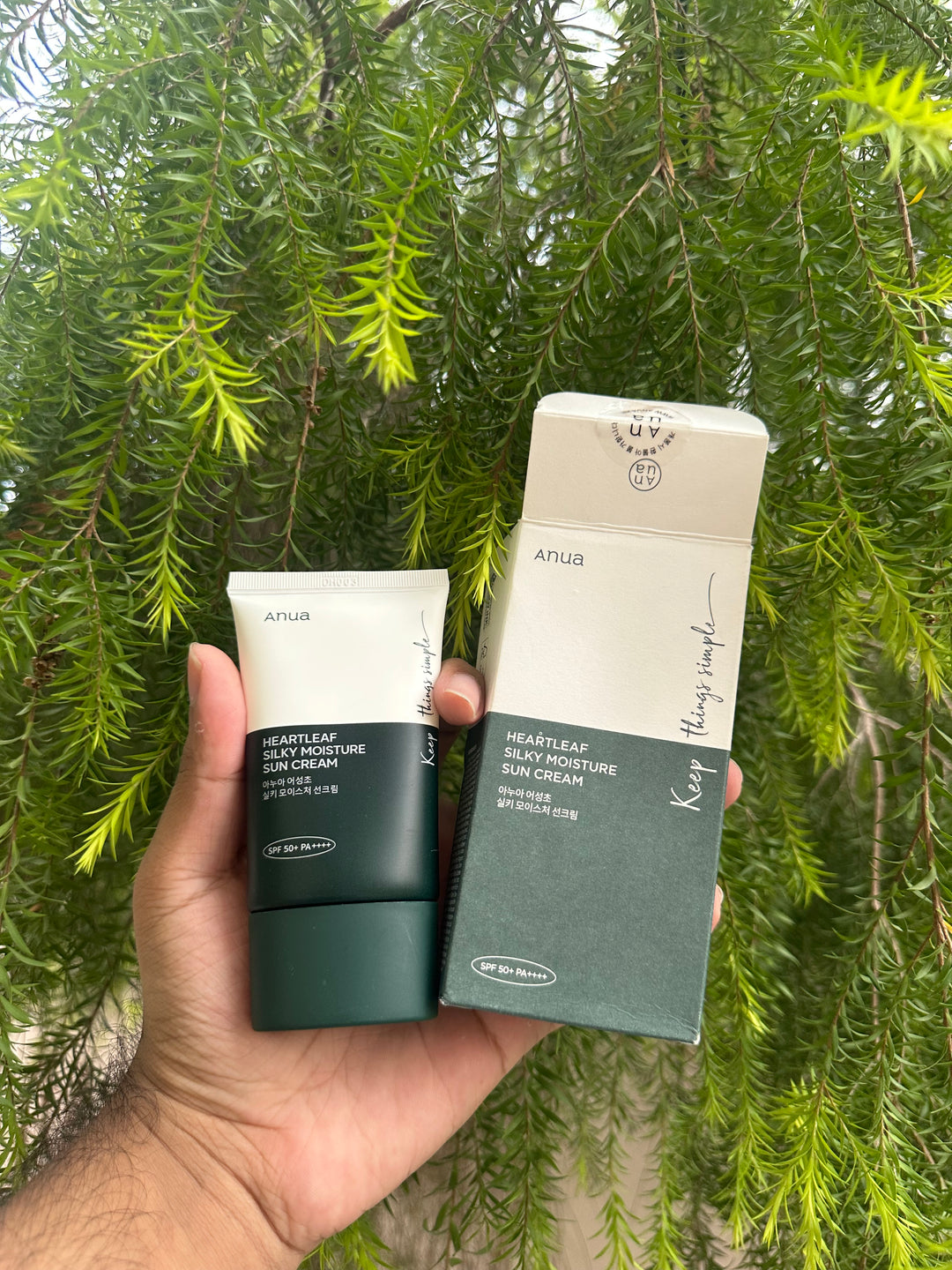 Anua Heartleaf Silky Moisture Sun Cream spf 50+ PA++++🌞🍃