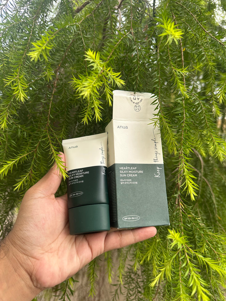Anua Heartleaf Silky Moisture Sun Cream spf 50+ PA++++🌞🍃