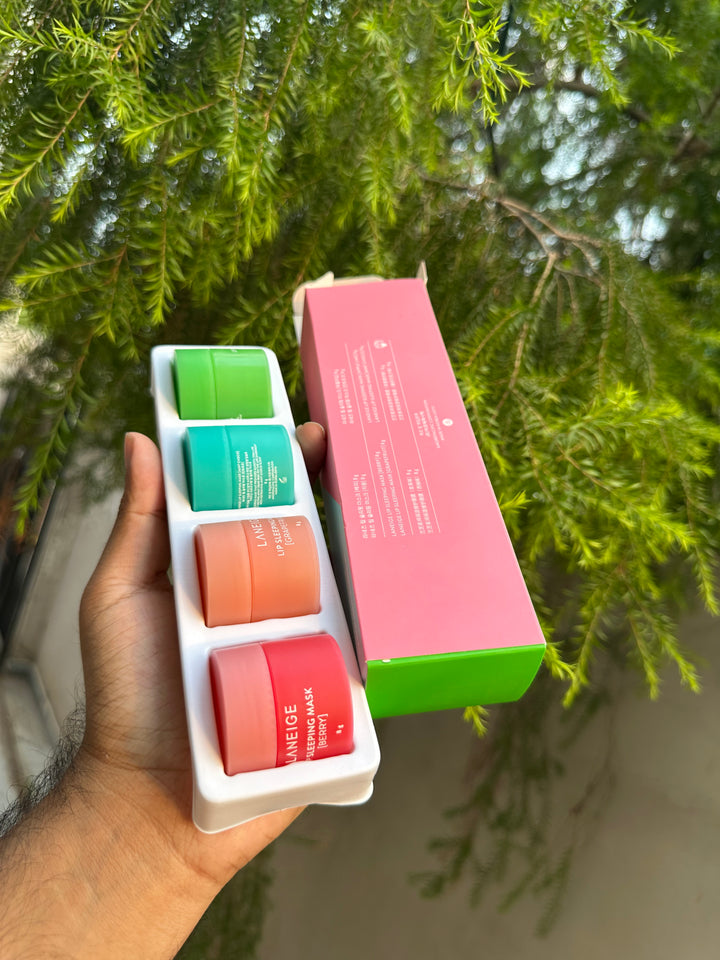 LENEIGE 4 IN 1 LIP SLEEPING MASKS PACK 8 GRAMS EACH  AND BOX.