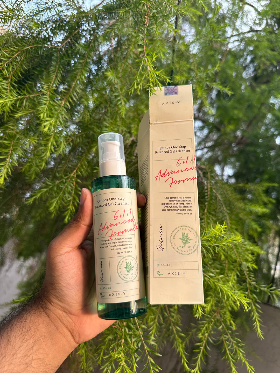 Axis-Y Quinoa One Step Balanced Gel Cleanser 180 ML. PH range: 5.5-6.5.