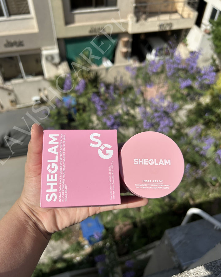 SHEGLAM INSTA READY FACE & UNDER EYE POWDER + COMPACT 2 IN 1 SHADE: BUBBLEGUM