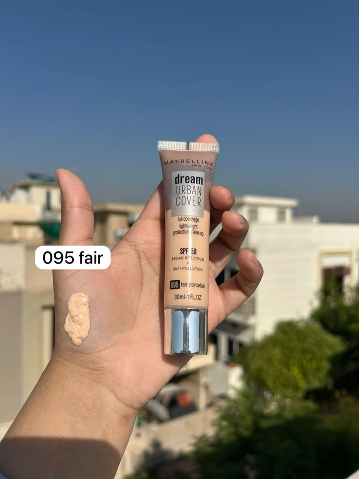 Maybelline dream urban cover full coverage light weight protective make up foundation spf 50