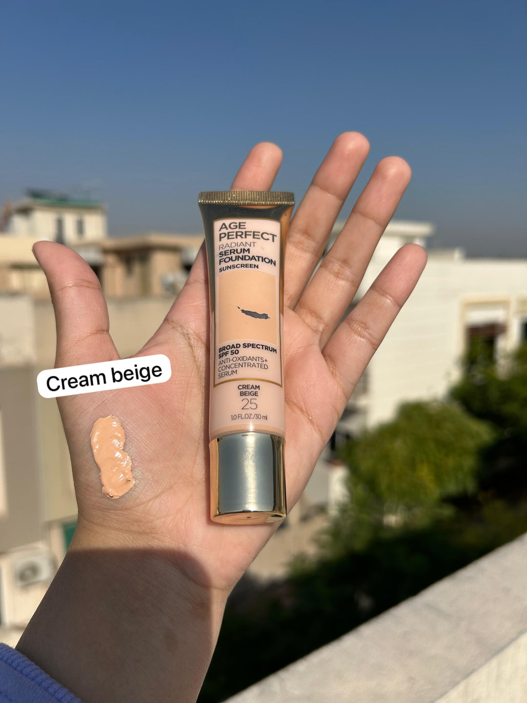 Loreal age radiant serum foundation sunscreen broad spectrum spf 50