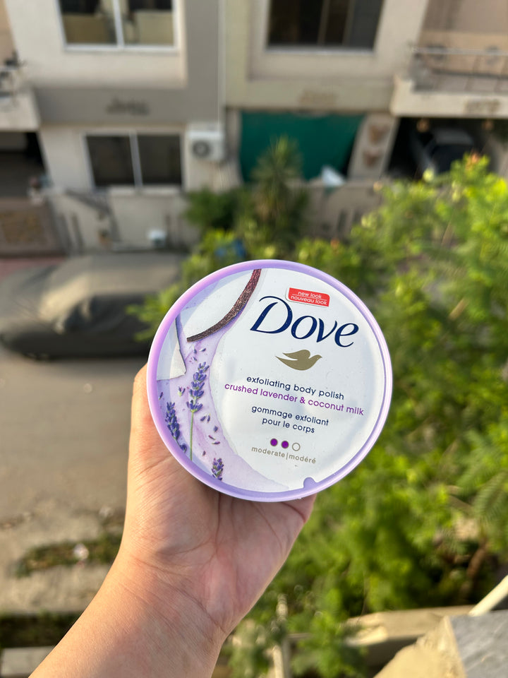 DOVE EXFOLIATING BODY POLISH CRUSHED LAVENDER & COCONUT MILK 240 G