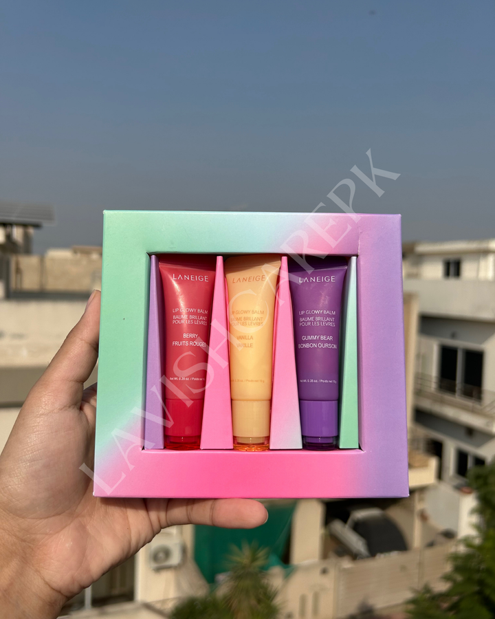 LANEIGE LIP GLOWY BALM TRIO BOX .