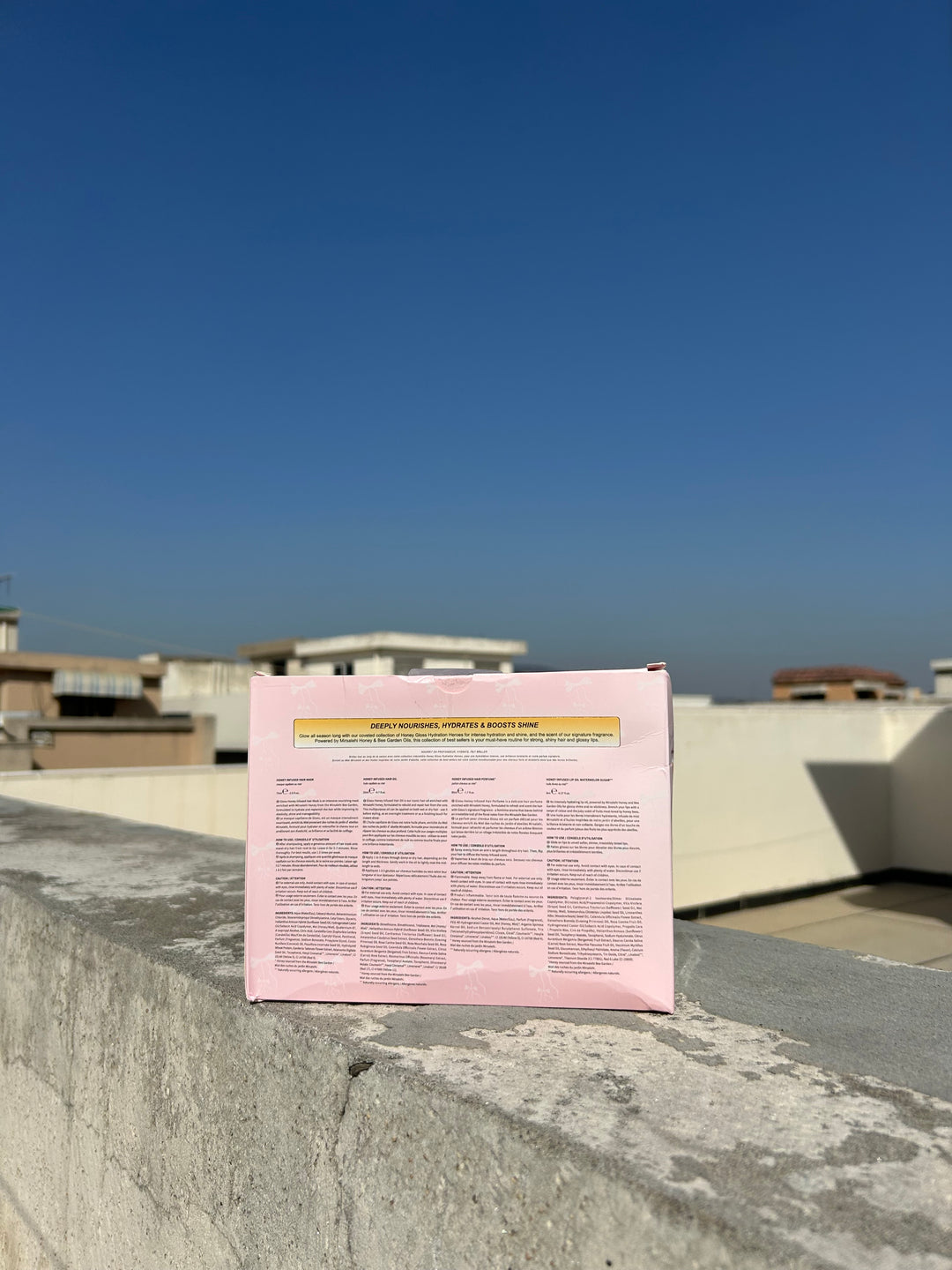 GISOU HONEY GLOSS HYDRATION HEROES SET 4 IN 1 FOR HAIR AND LIPS.