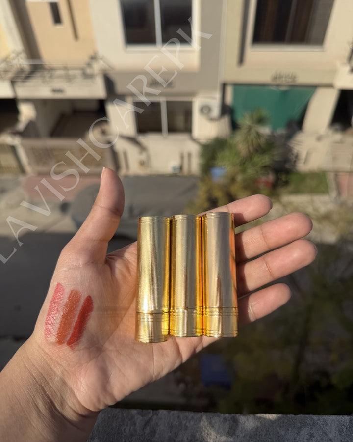 GUCCI TRIO LIPSTICK COLLECTION SET WITH GUCCI GIFT BAG