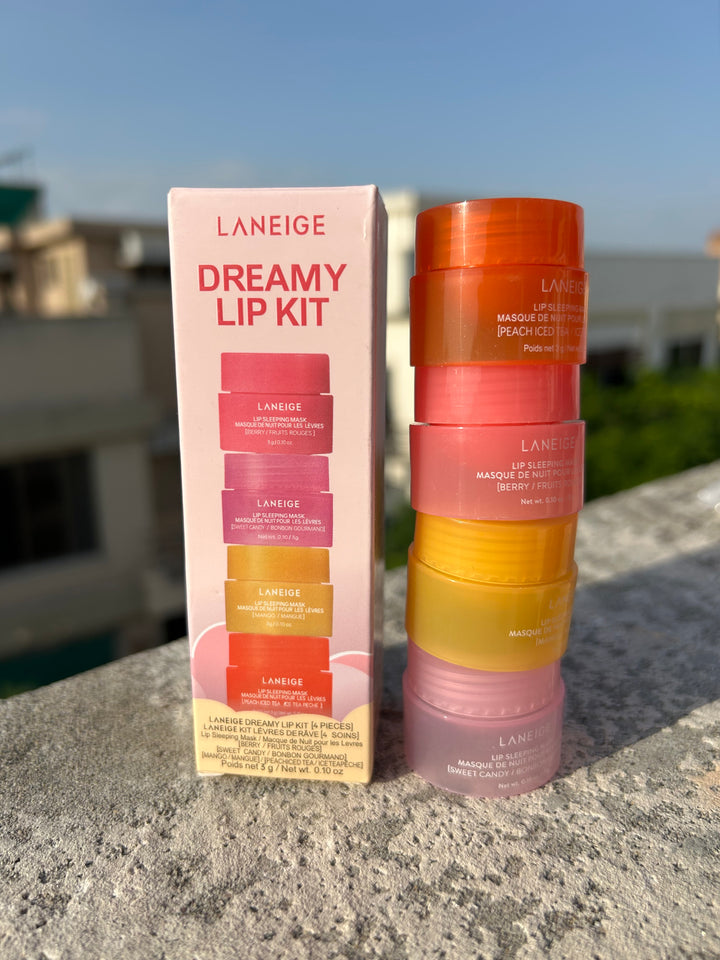 LANEIGE LIP DREAMY KIT LIP SLEEPING MASK BUNDLE OF 4.