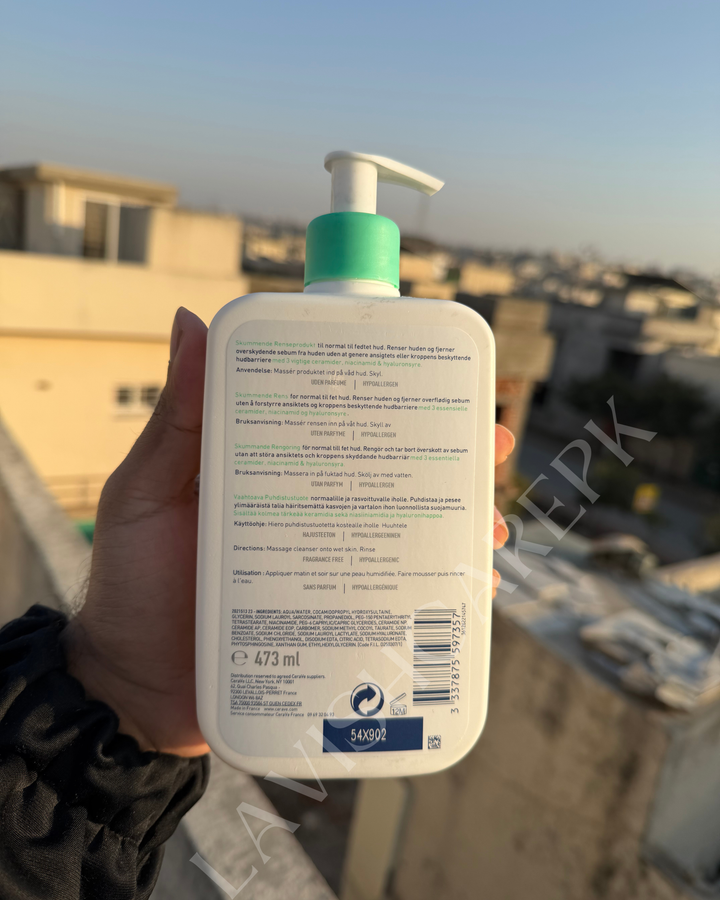 Cera ve foaming cleanser for normal to oily skin 473 ml jumbo size
