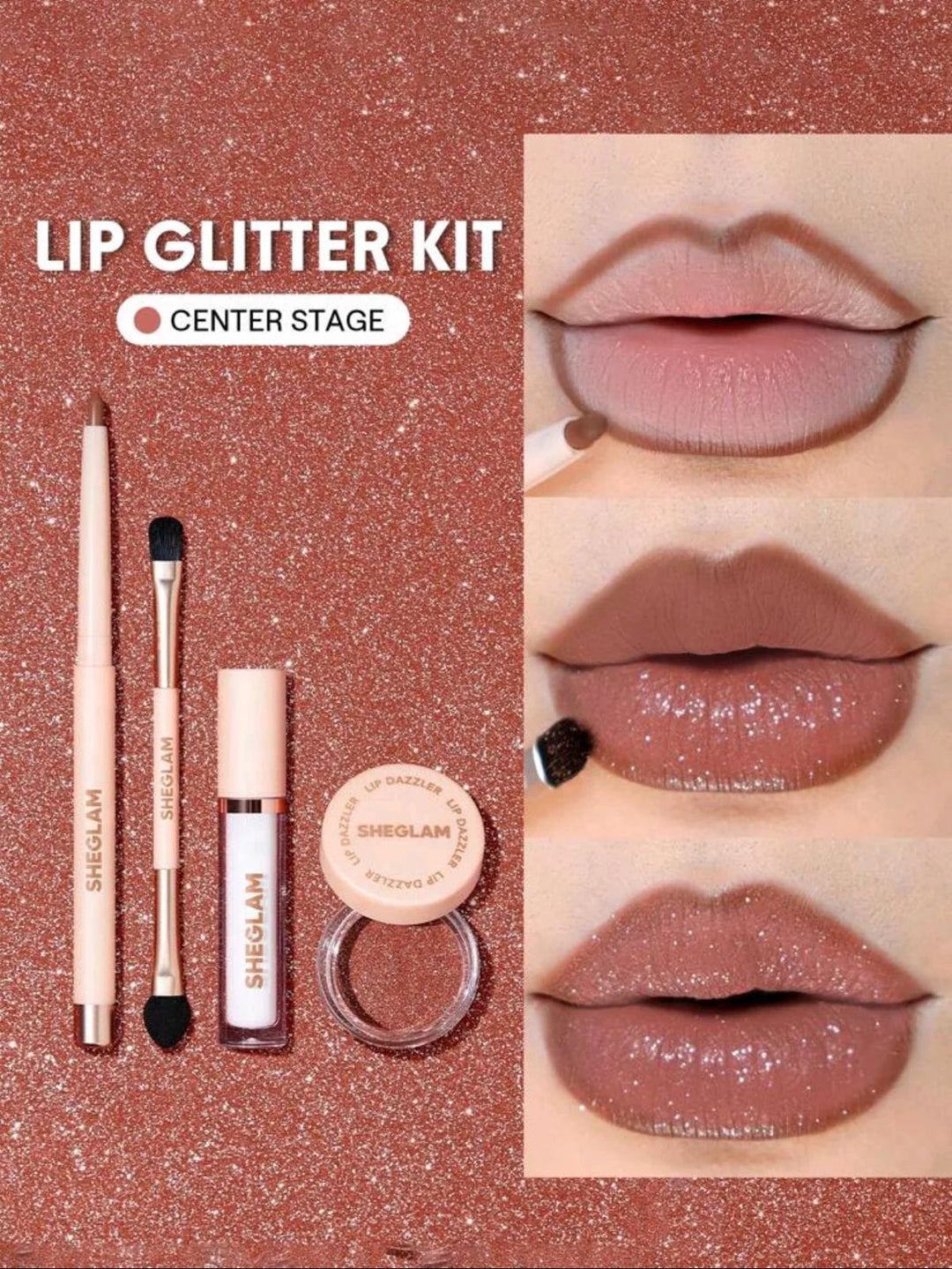 SHEGLAM LIP DAZZLER GLITTER KIT 4 IN 1