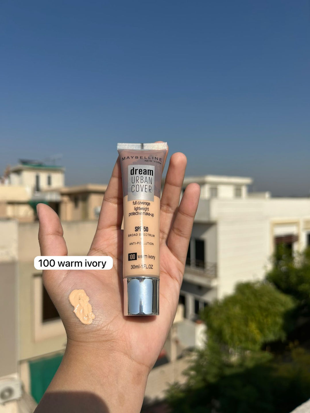 Maybelline dream urban cover full coverage light weight protective make up foundation spf 50