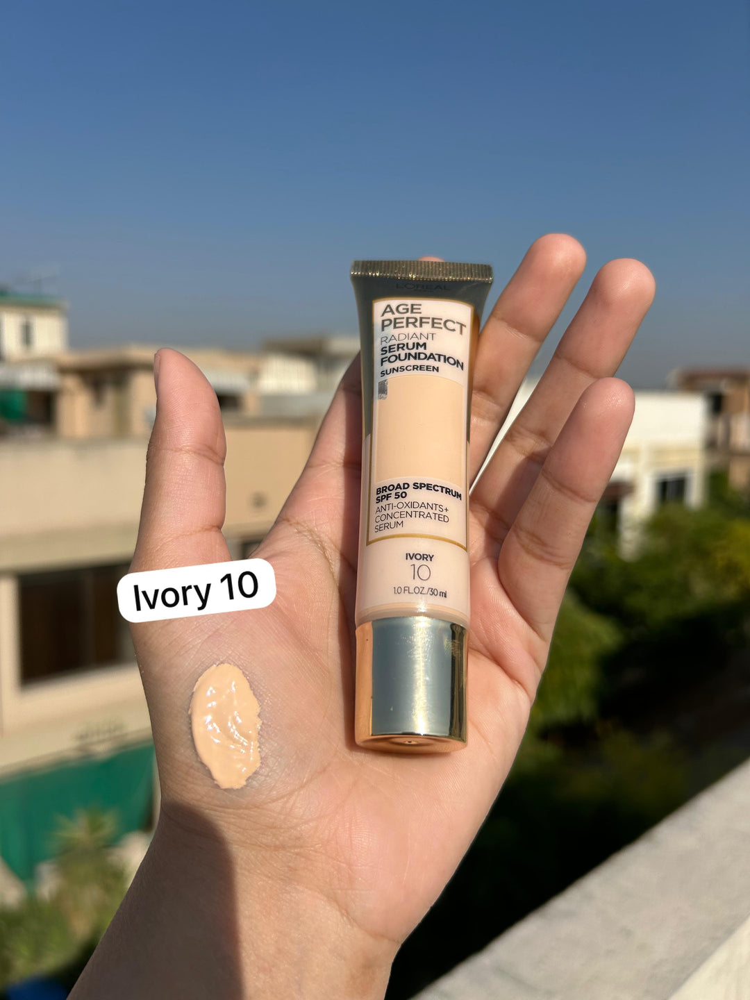 Loreal age radiant serum foundation sunscreen broad spectrum spf 50