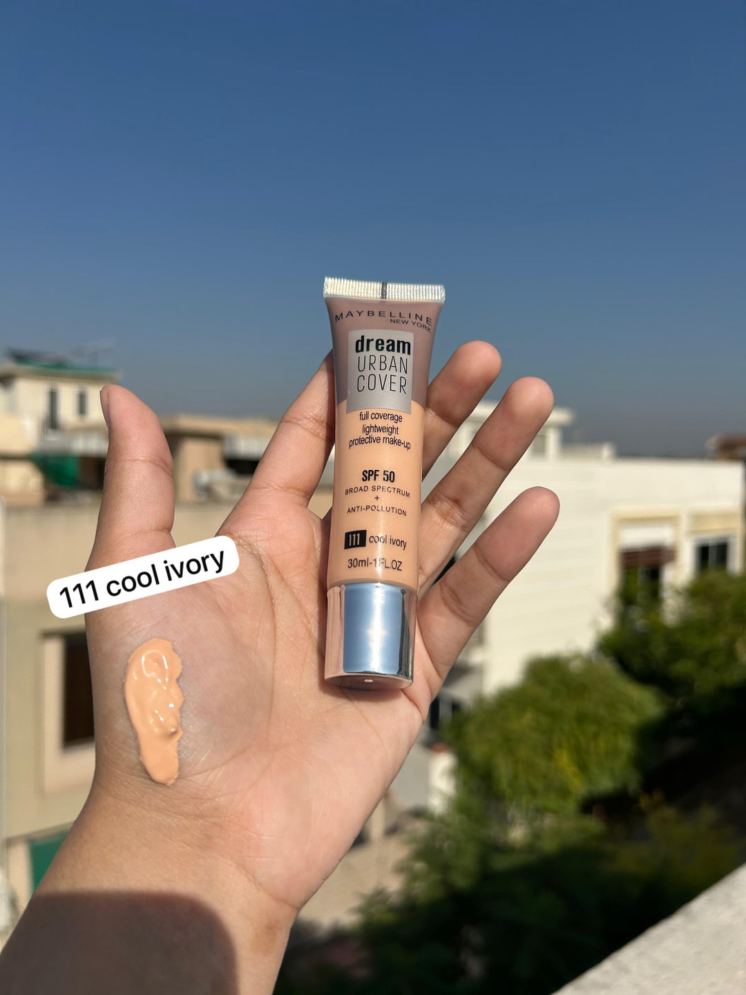 Maybelline dream urban cover full coverage light weight protective make up foundation spf 50