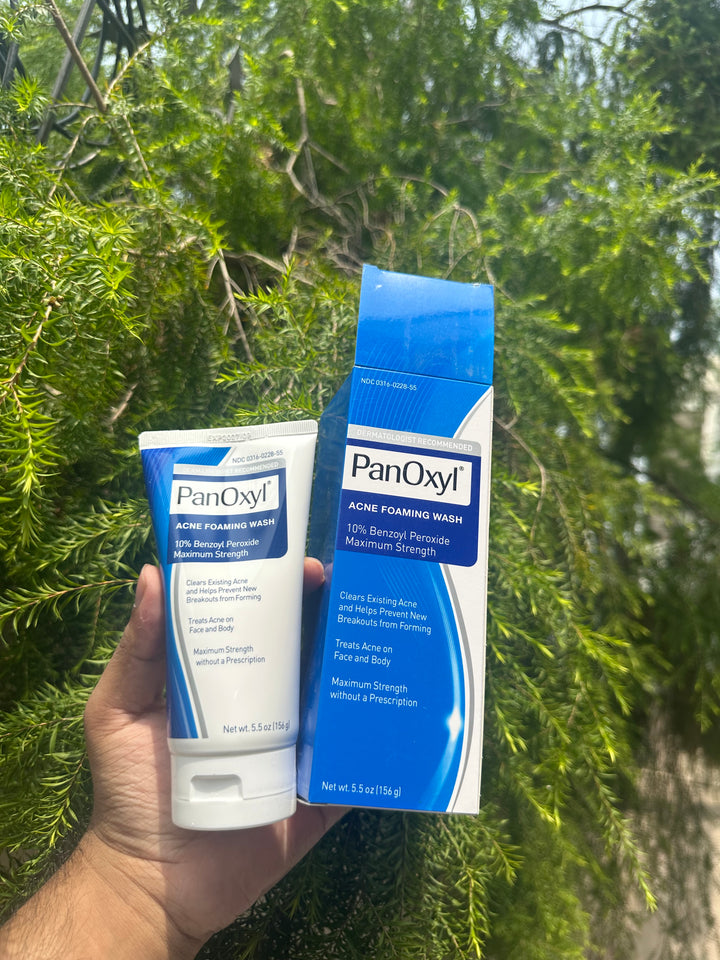 Panoxyl Acne Foaming Wash 10% benzoyl Peroxide.