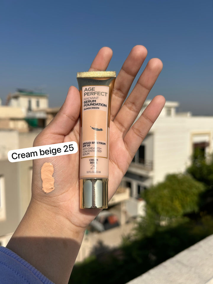 Loreal age radiant serum foundation sunscreen broad spectrum spf 50