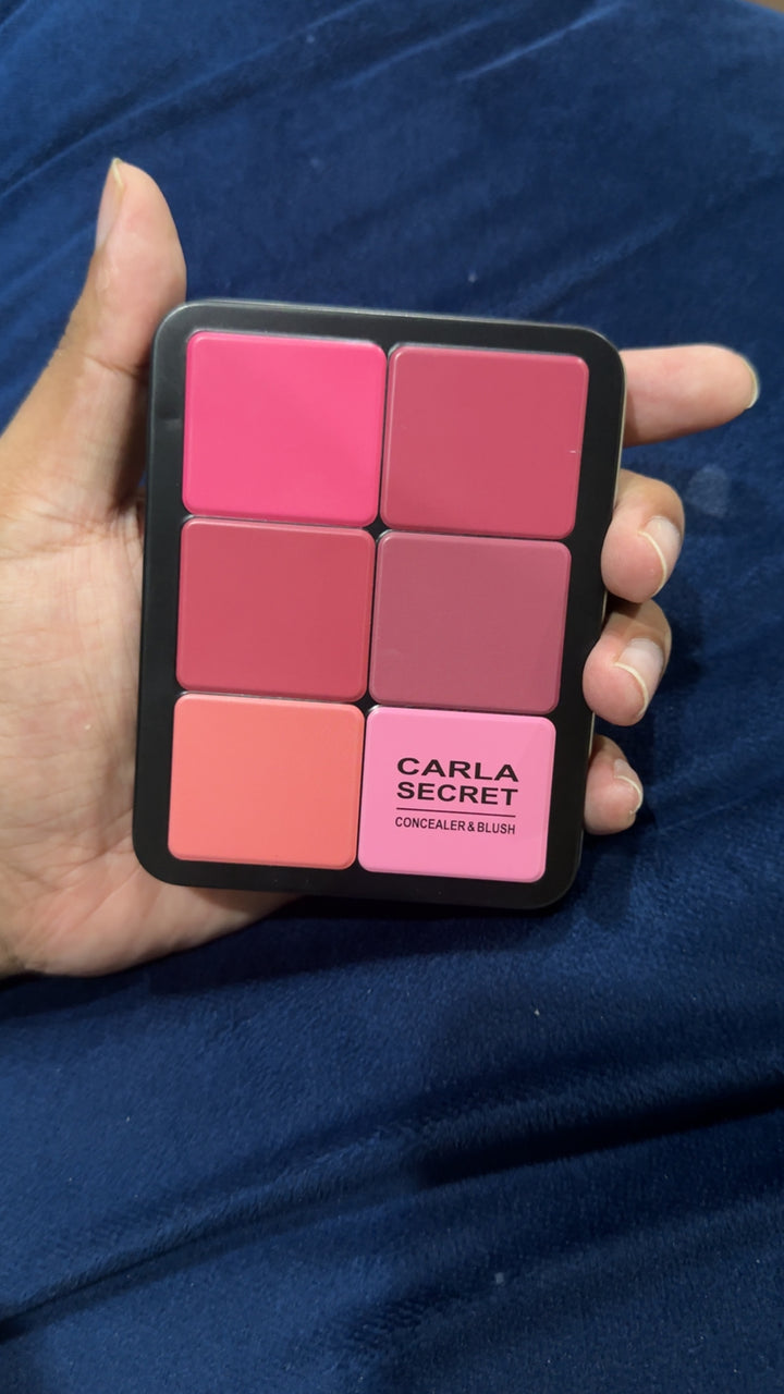 CARLA SECRET CREAMY CONTOUR + BLUSH PALETTE.
