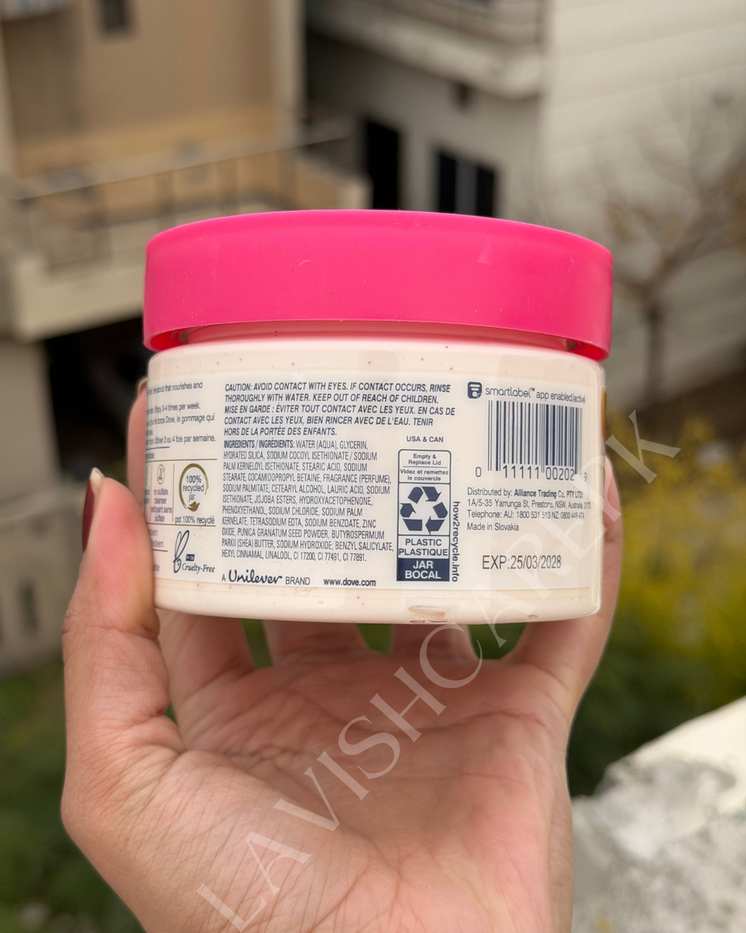 DOVE POMEGRANATE SEEDS & SHEA BUTTER BODY POLISH 298 G