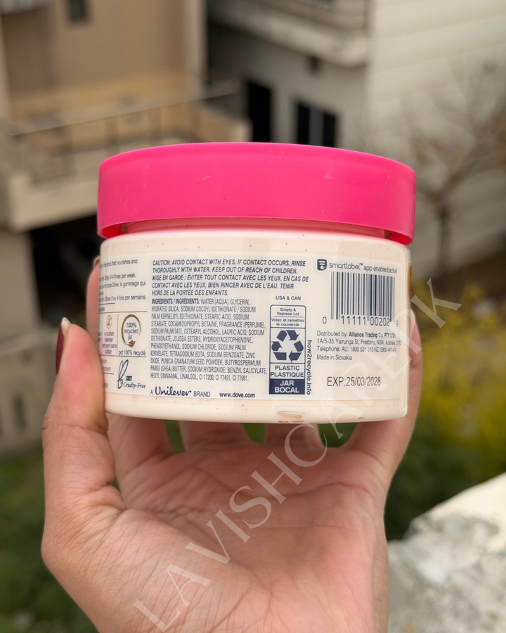 DOVE POMEGRANATE SEEDS & SHEA BUTTER BODY POLISH 298 G