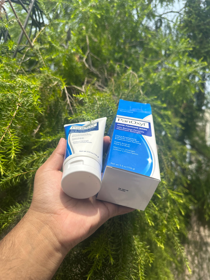 Panoxyl Acne Foaming Wash 10% benzoyl Peroxide.