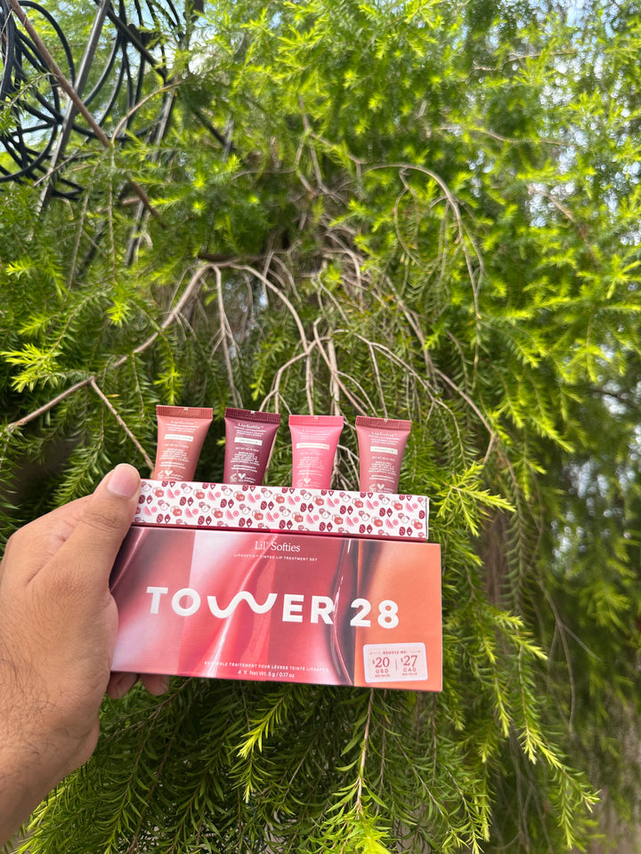 TOWER 28 LIP SOFTIE TINTED lip TREATMENT SET – BUNDLE OF 4